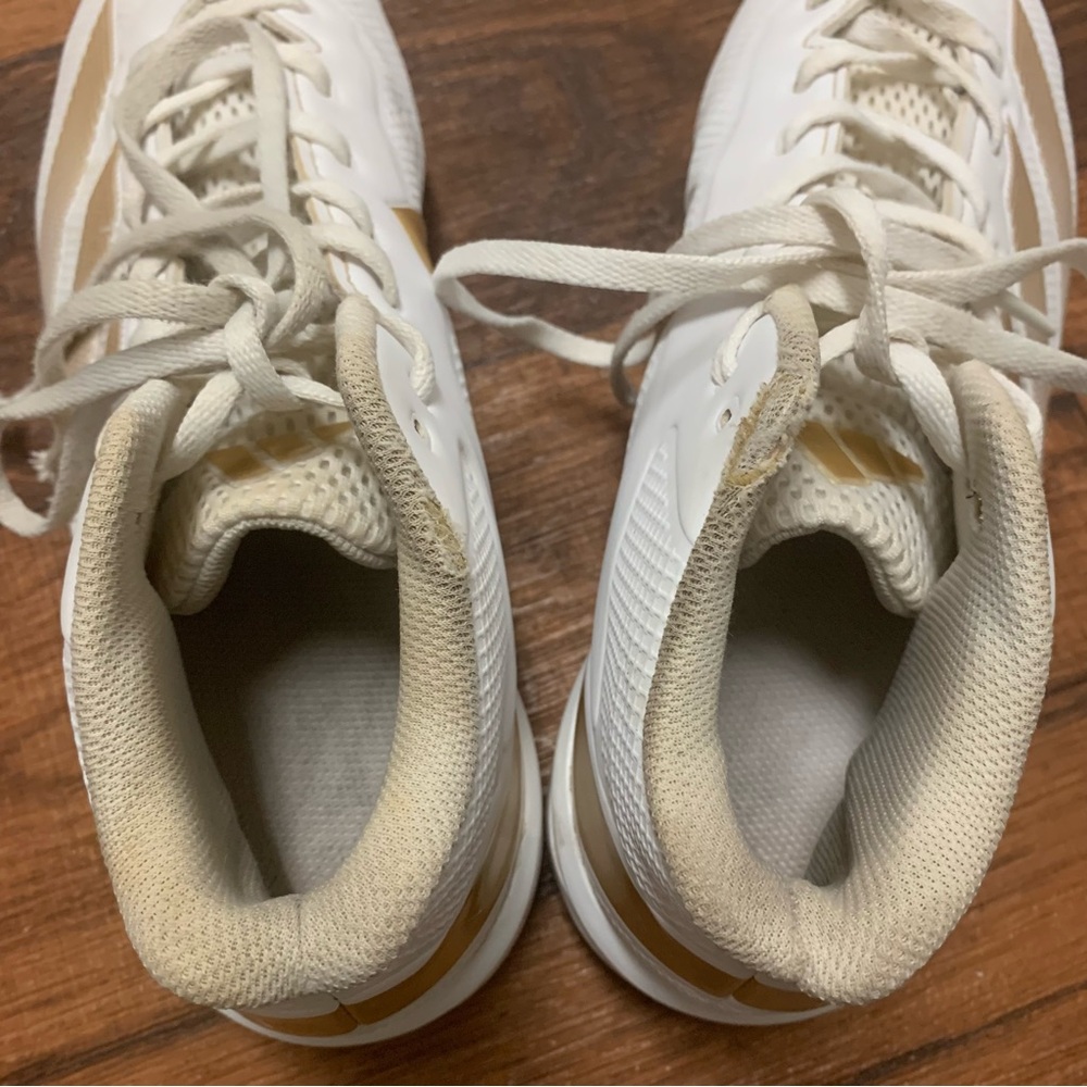 Adidas Men's Adizero Impact.2 American Football Cleats White/Gold Metallic 9.5 - Picture 8 of 9